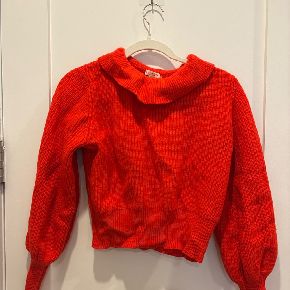 Vibrant Red Cowl Neck Sweater